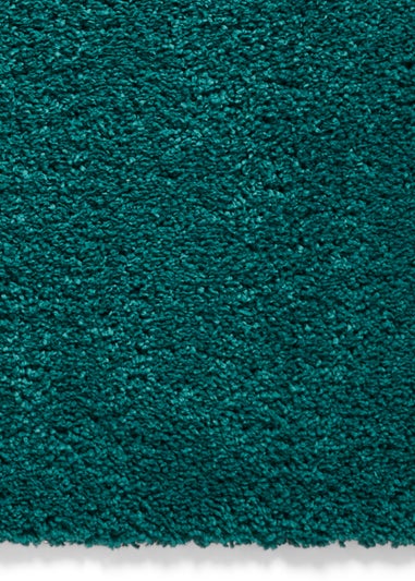Think Rugs Sierra Jewel Green Plain Shaggy Rectangle Rug