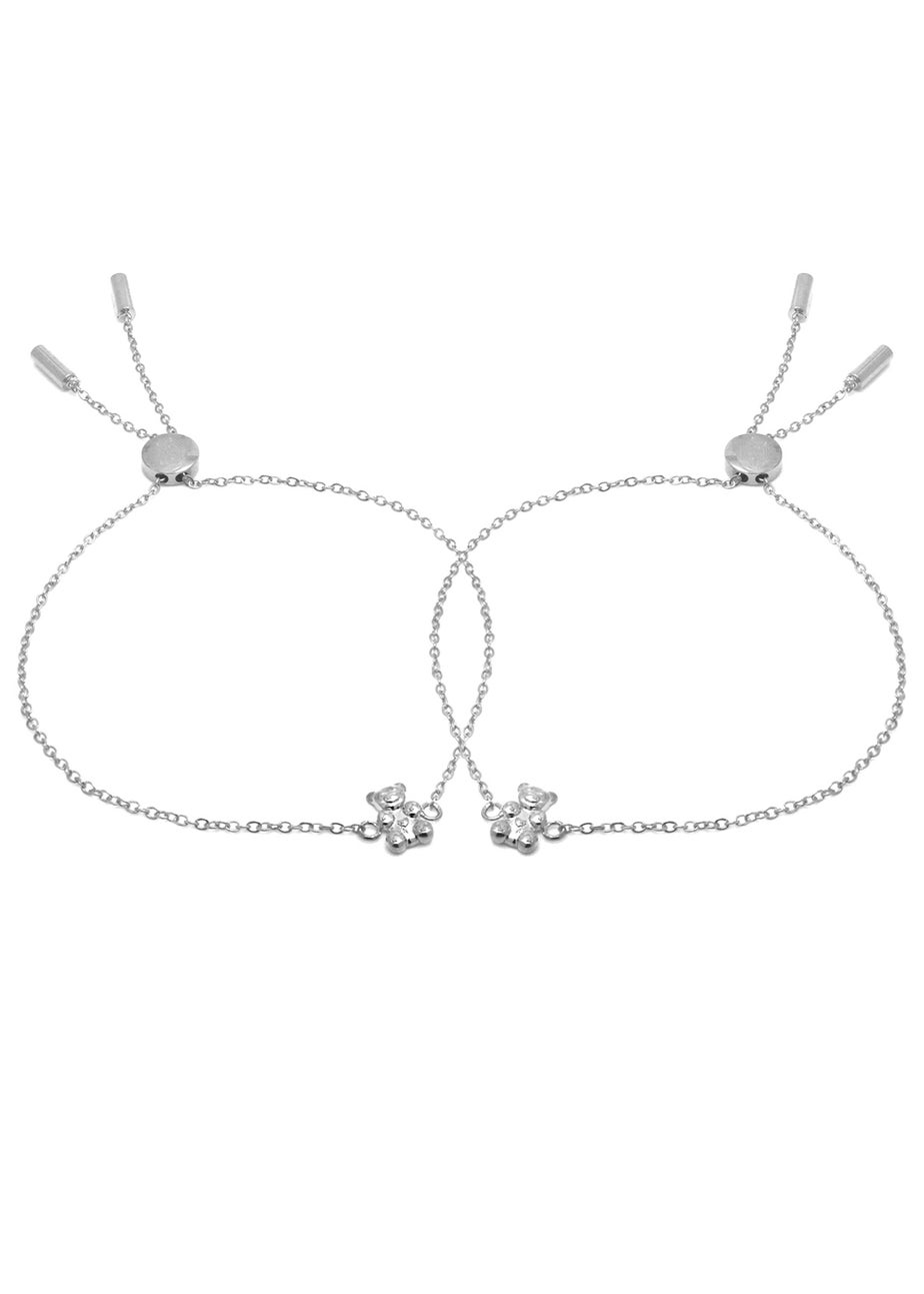 Say It With Silver Children's Bear Friendship Bracelets