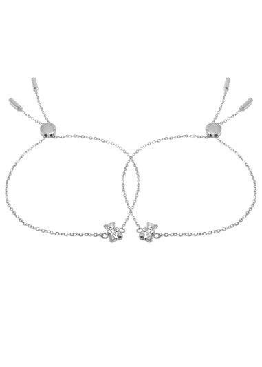 Say It With Silver Children's Bear Friendship Bracelets