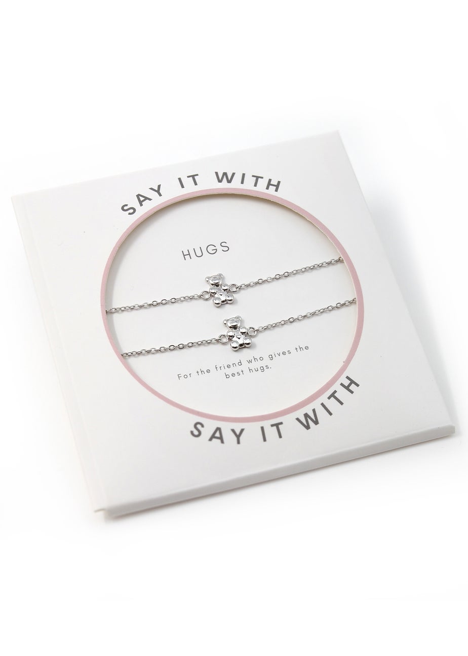 Say It With Silver Children's Bear Friendship Bracelets