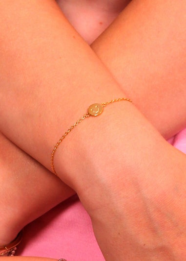 Say It With Yellow Gold Smiley Friendship Bracelets