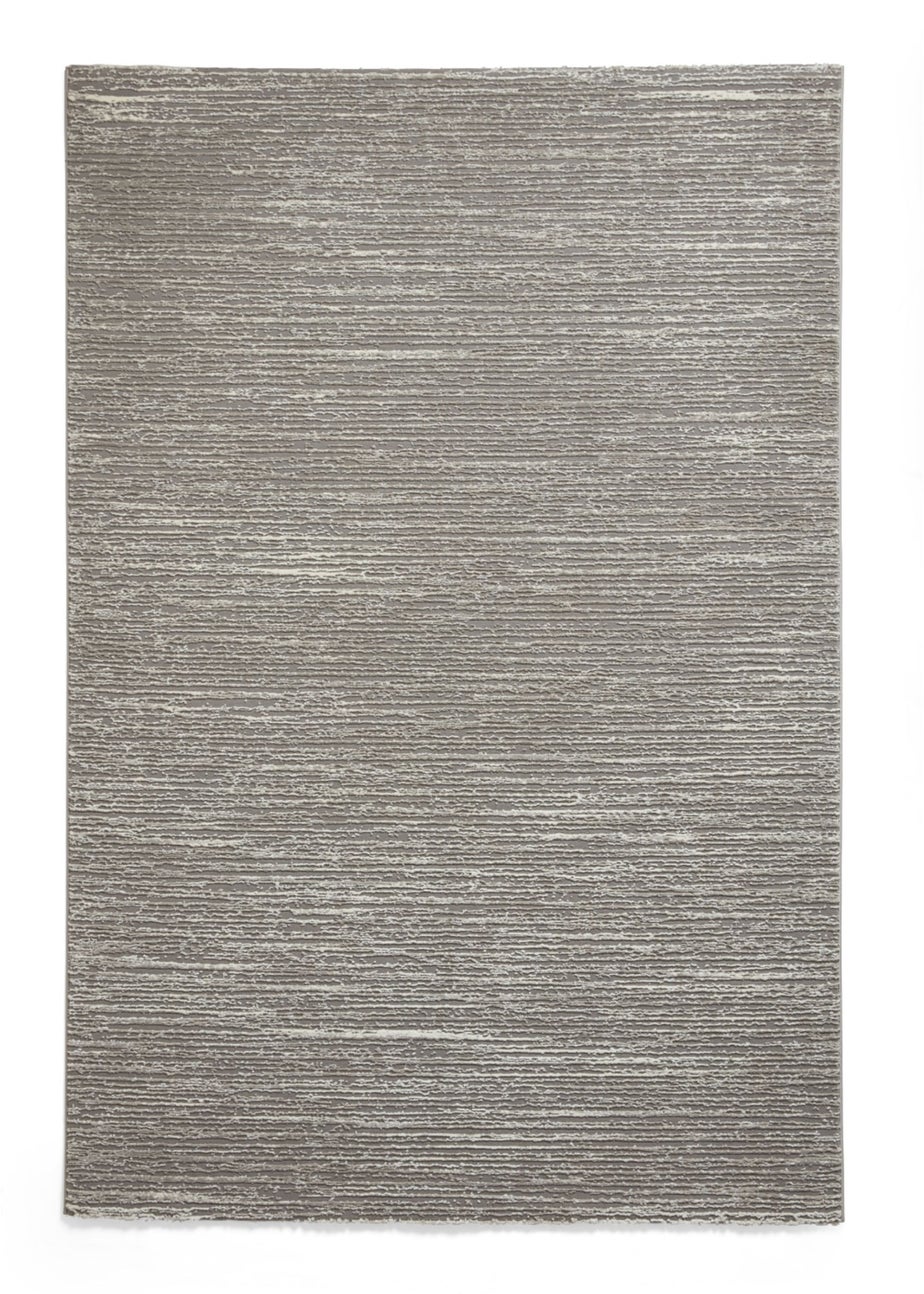 Think Rugs Flores Grey Modern Rectangle Rug