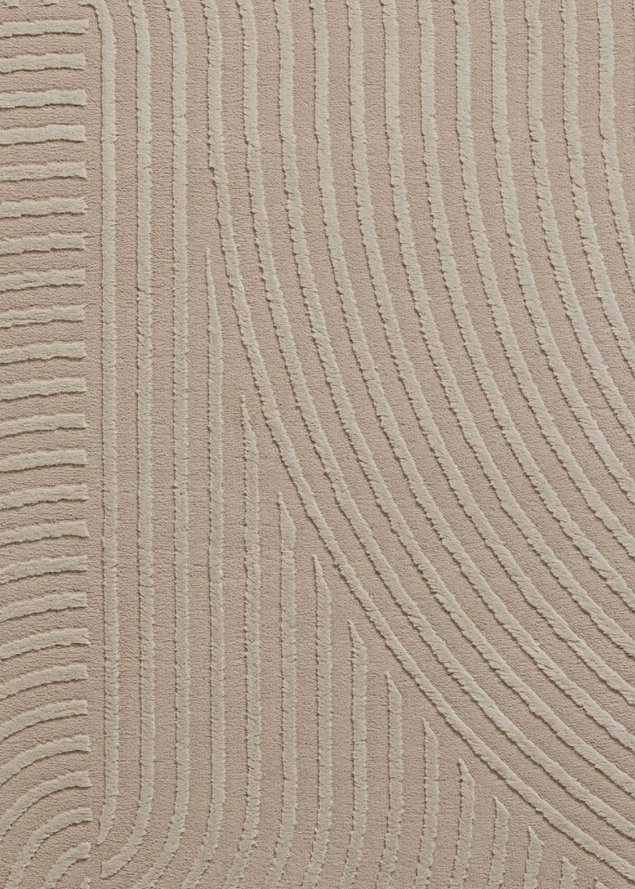 Think Rugs Flores Mink Modern Rectangle Rug