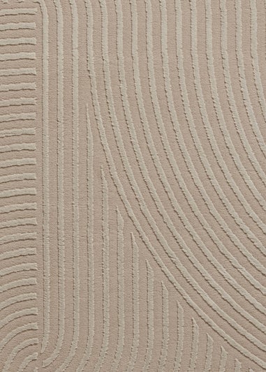 Think Rugs Flores Mink Modern Rectangle Rug