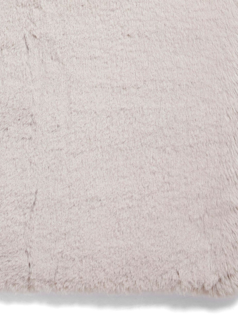 Think Rugs Super Teddy Silver Plain Shaggy Rectangle Rug