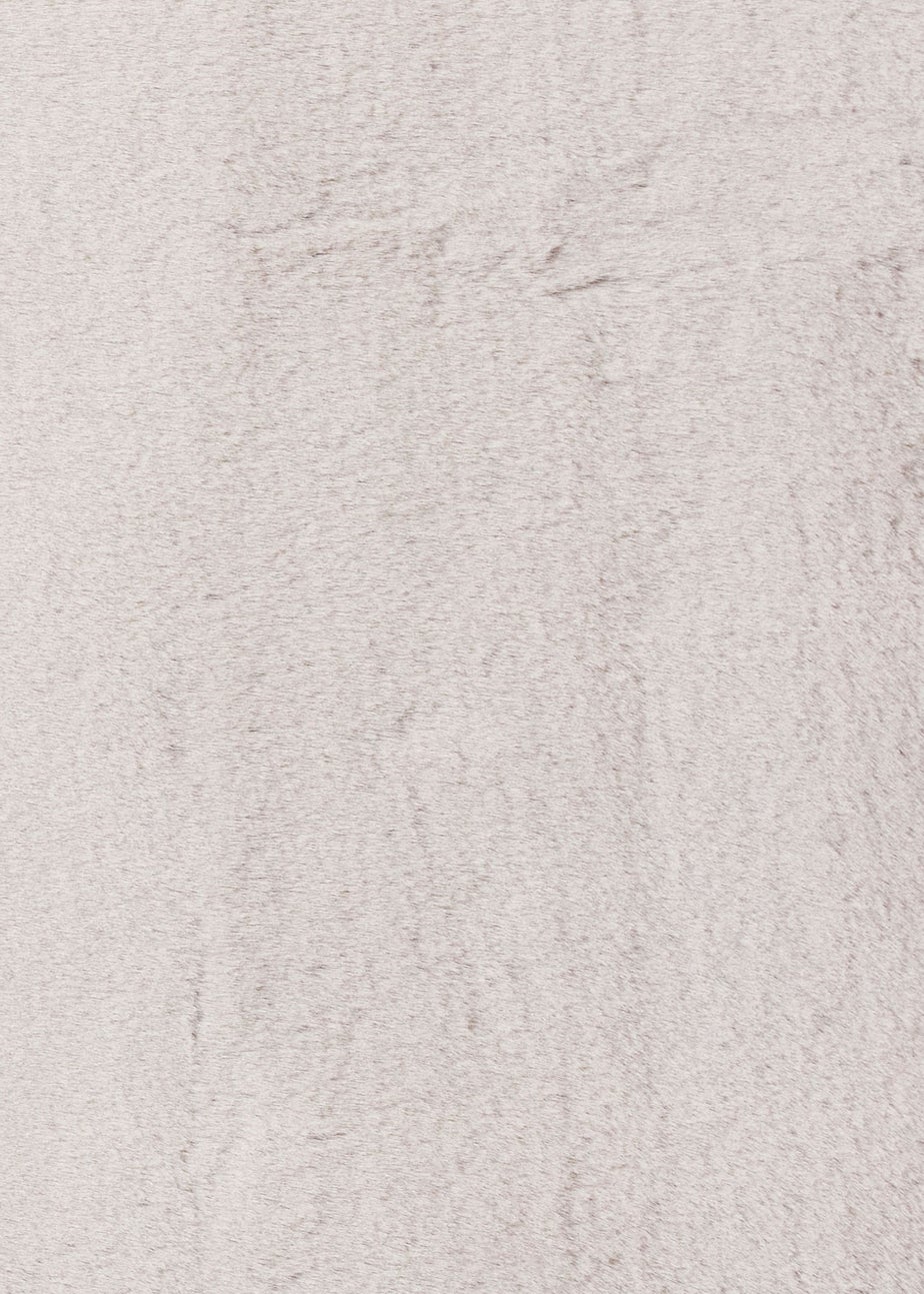 Think Rugs Super Teddy Silver Plain Shaggy Rectangle Rug