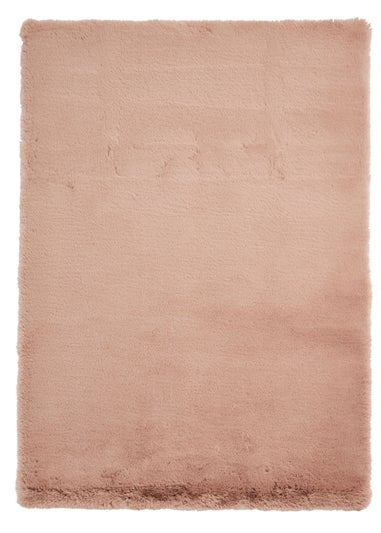 Think Rugs Super Teddy Mink Plain Shaggy Rectangle Rug