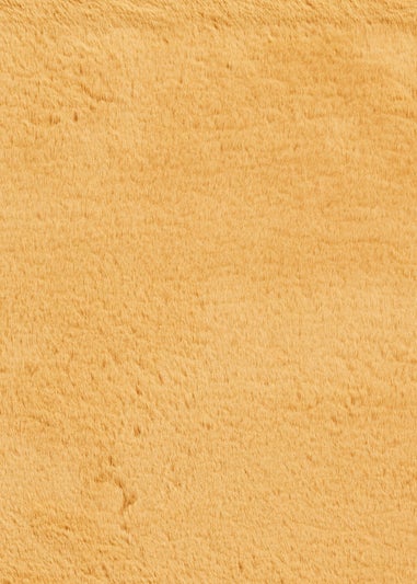 Think Rugs Super Teddy Mustard Plain Shaggy Rectangle Rug