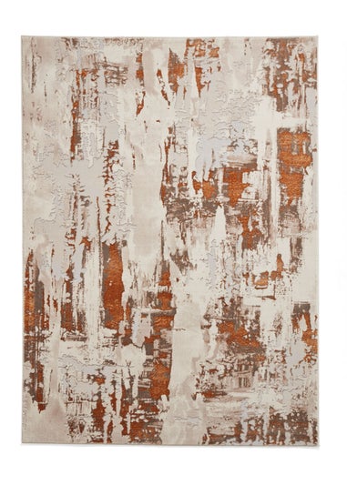 Think Rugs Apollo Bronze/Grey Modern Abstract Rectangle Rug