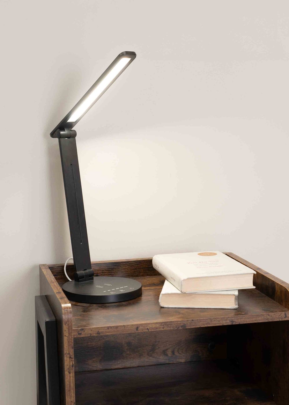 ValueLights Kiko Adjustable Dimmable Matte Black Table Lamp Integrated LED (33cm x 15.5cm x 15.5cm)