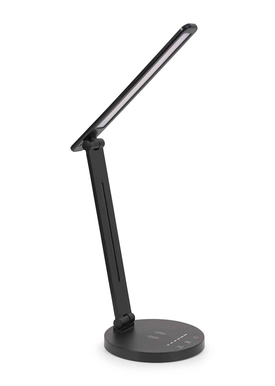 ValueLights Kiko Adjustable Dimmable Matte Black Table Lamp Integrated LED (33cm x 15.5cm x 15.5cm)