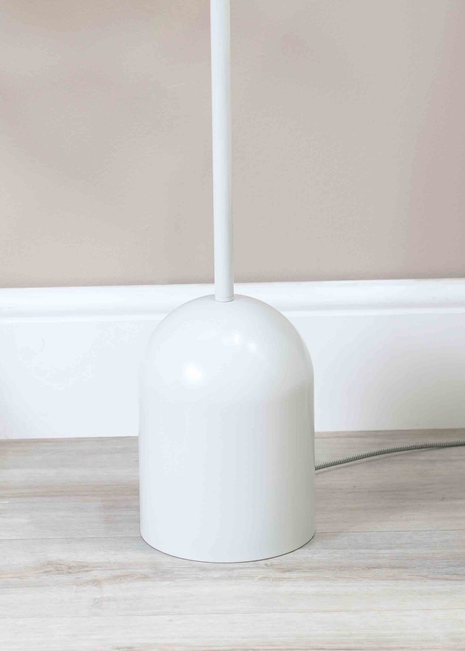 ValueLights Marlow  Grey Floor Lamp with White Globe Shade