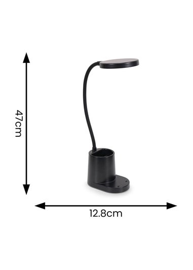 ValueLights Marco Dimmable Matte Black Adjustable Table Lamp Integrated LED (47cm x 12.8cm x 9.8cm)