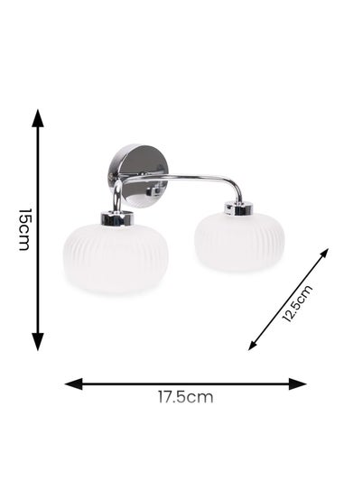ValueLights Amaia Polished Silver Wall Light with Clear Globe Shade