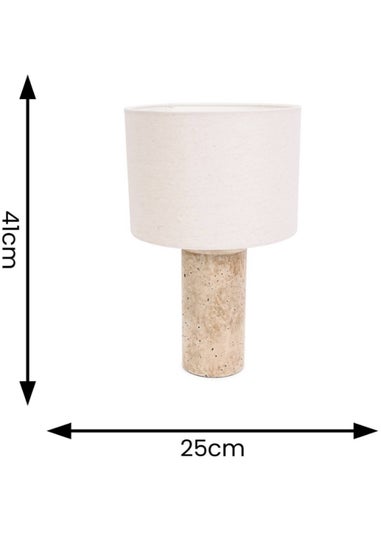 ValueLights Chloe Polished Table Lamp with Small Natural Drum Shade