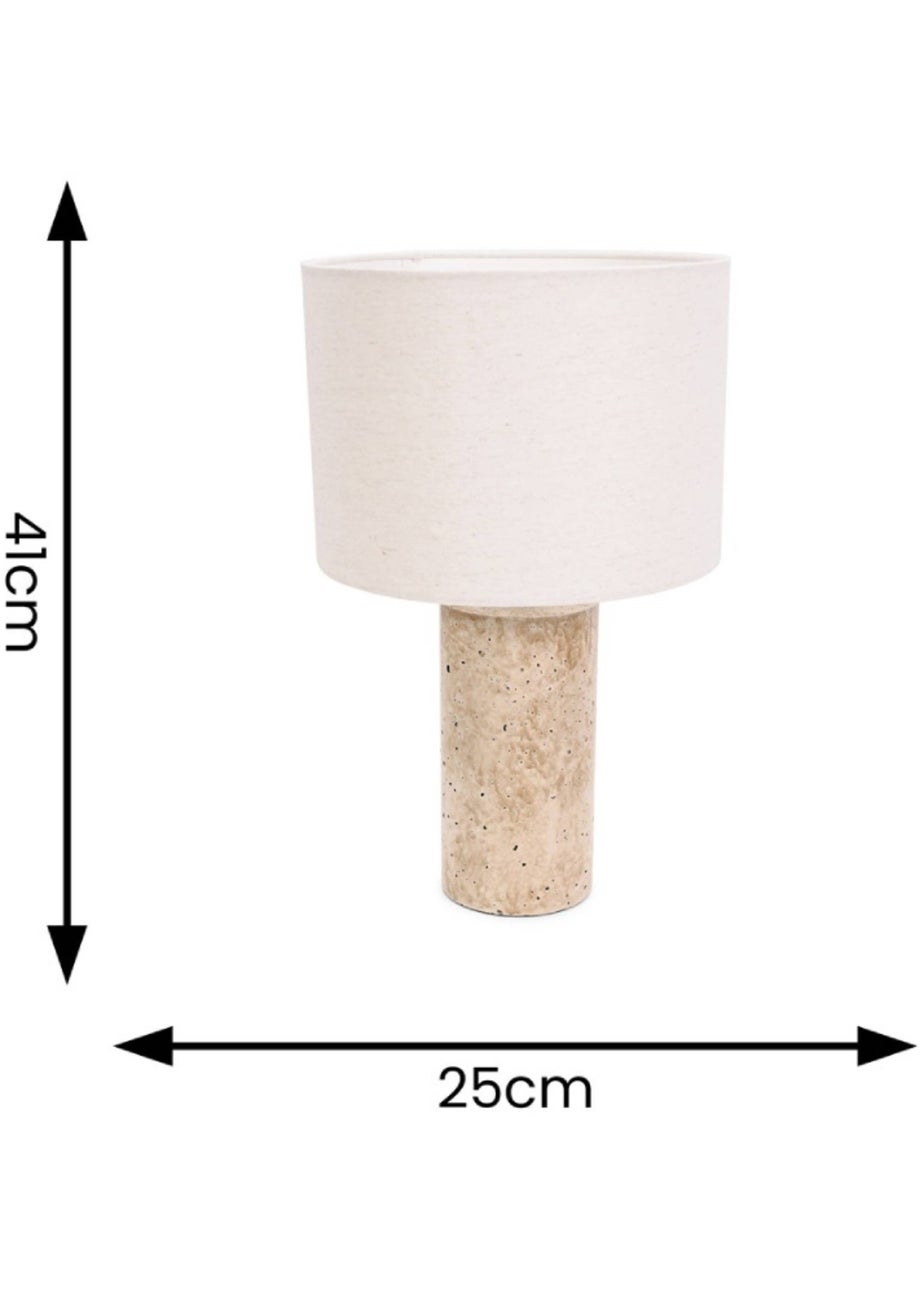 ValueLights Chloe Polished Table Lamp with Small Natural Drum Shade
