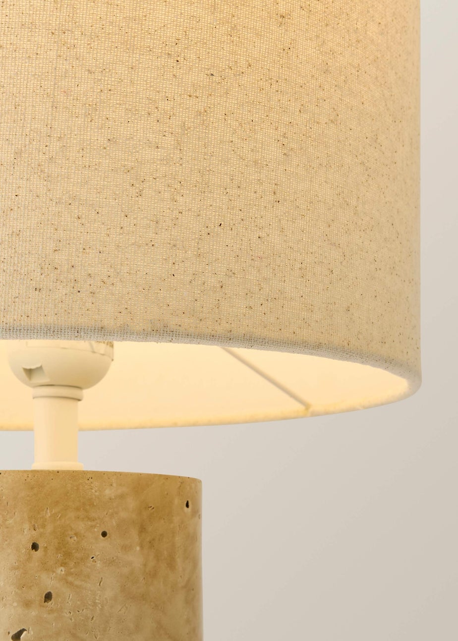 ValueLights Chloe Polished Table Lamp with Small Natural Drum Shade