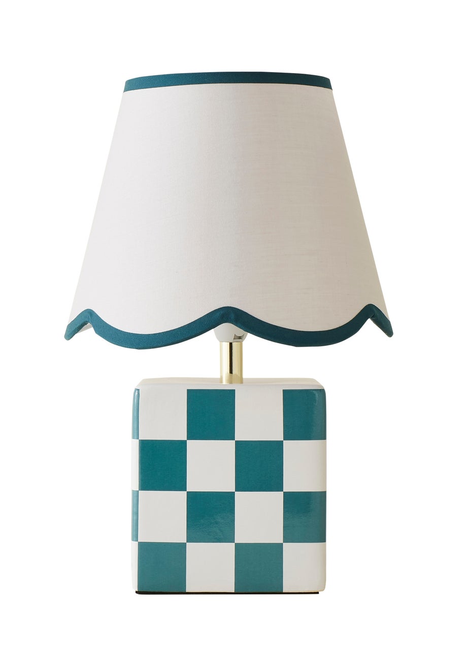 ValueLights Evie Gloss Green Table Lamp with Cream Tapered Shade