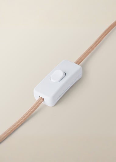 ValueLights Sebby Gloss Orange Table Lamp with Natural Tapered Shade