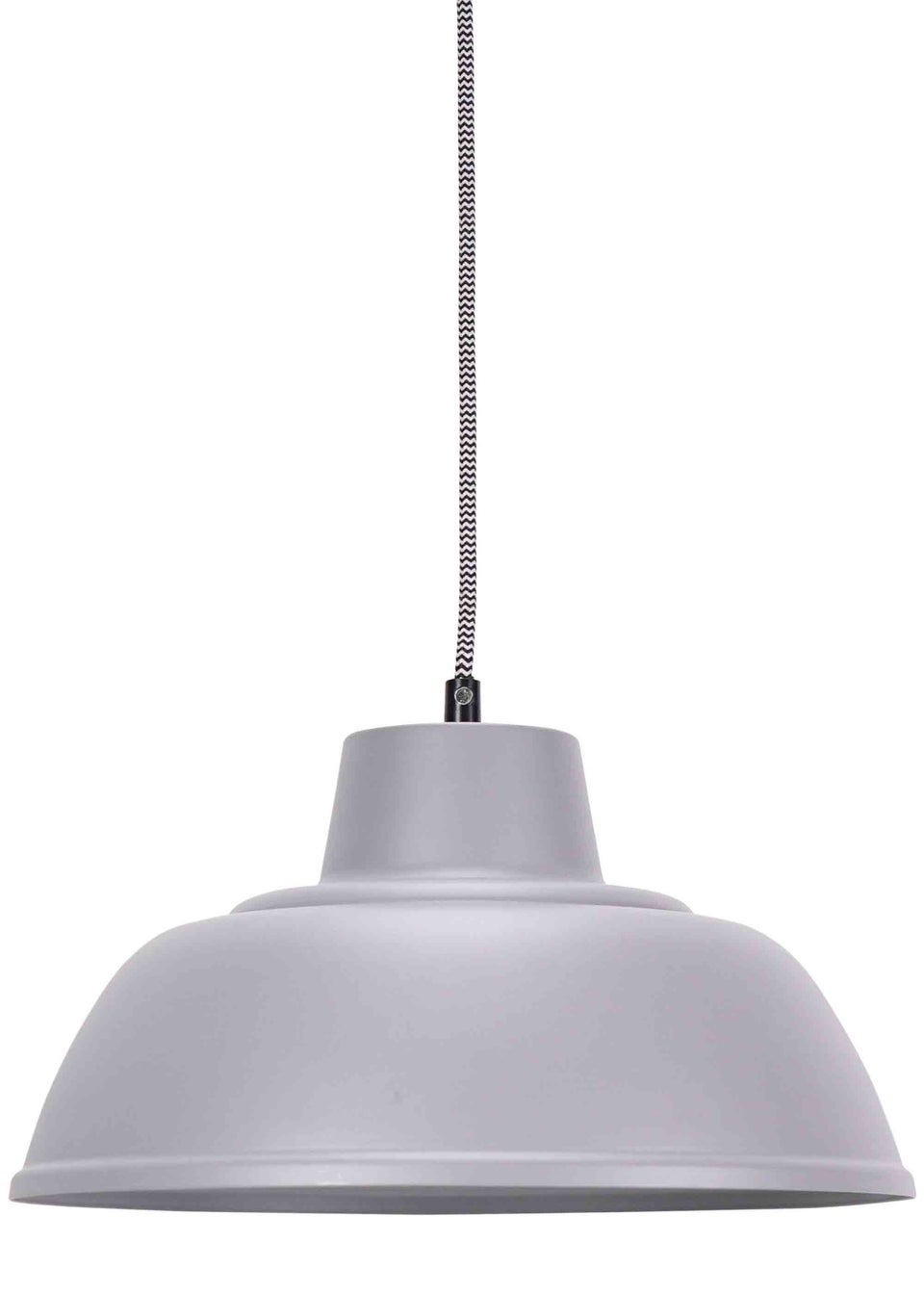 ValueLights Morris Matte Grey Pendant Light with Grey Dome Shade