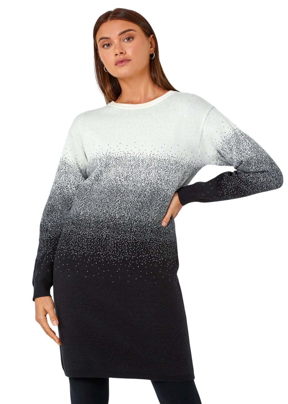 Roman Ivory Ombre Knitted Jumper Dress