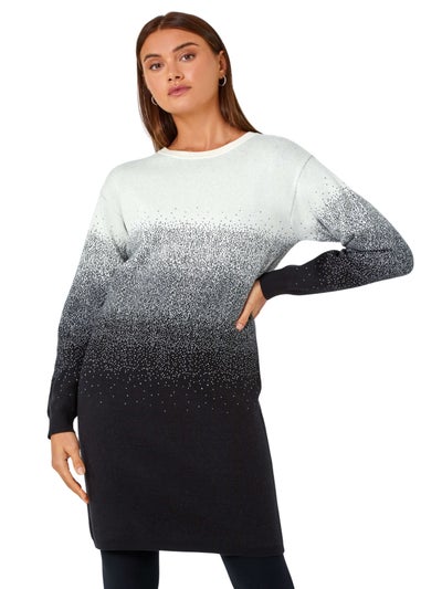 Roman Ivory Ombre Knitted Jumper Dress
