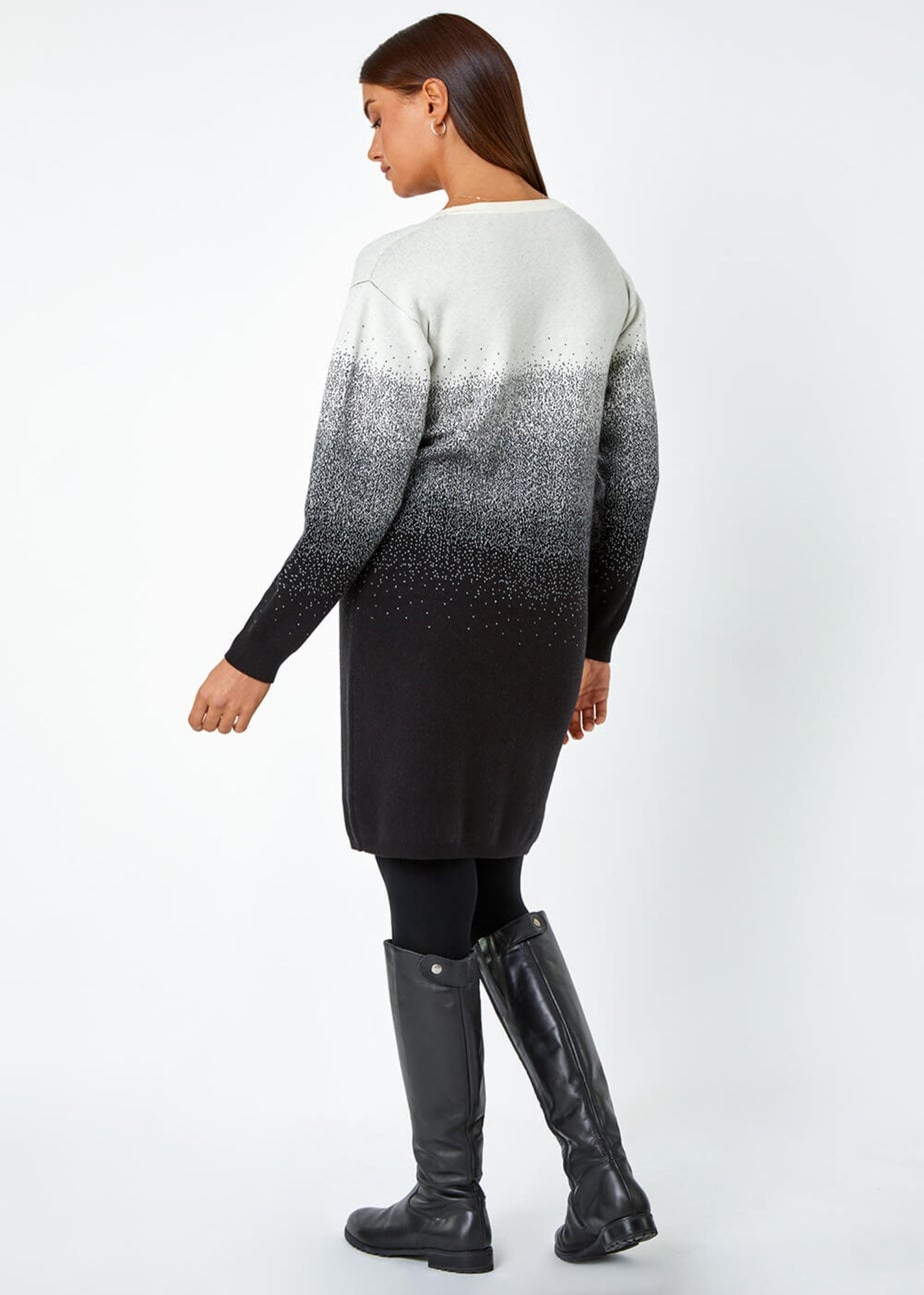 Roman Ivory Ombre Knitted Jumper Dress