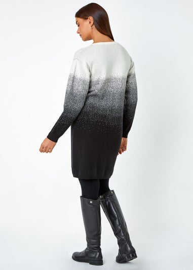Roman Ivory Ombre Knitted Jumper Dress