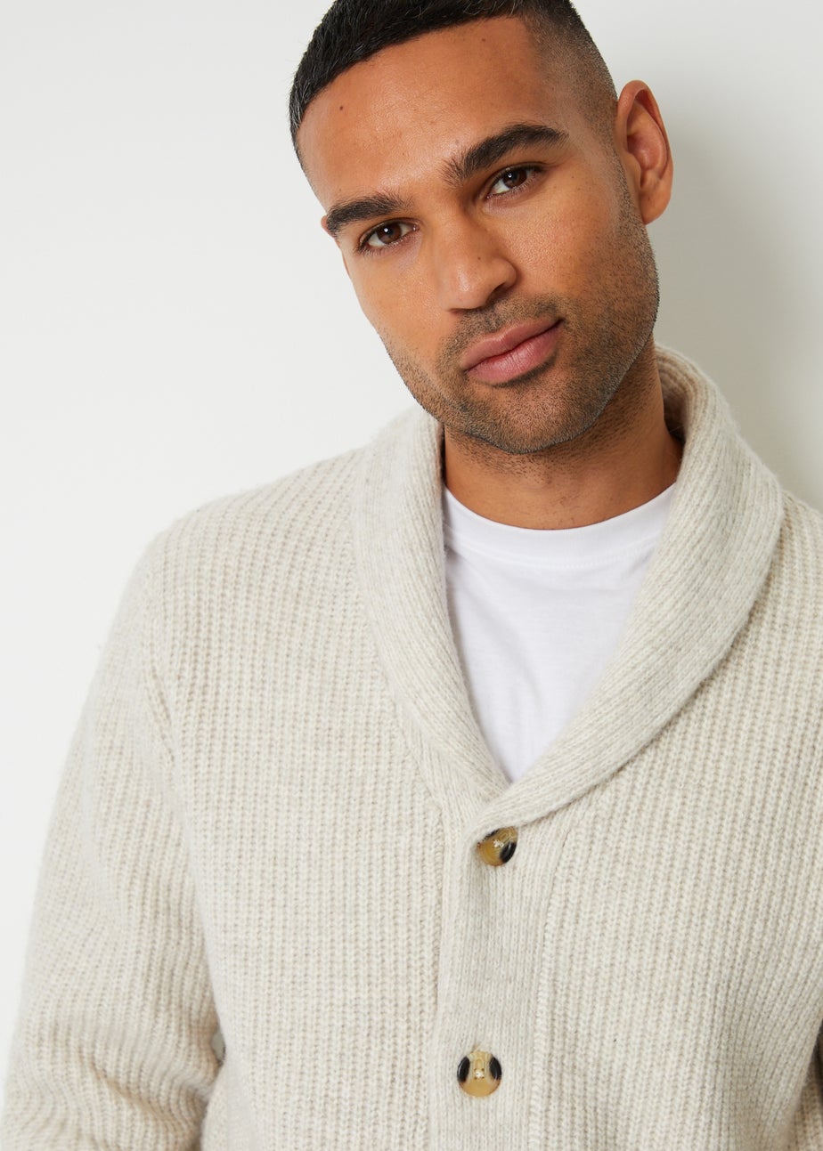 Threadbare Natural Shawl Collar Cardigan