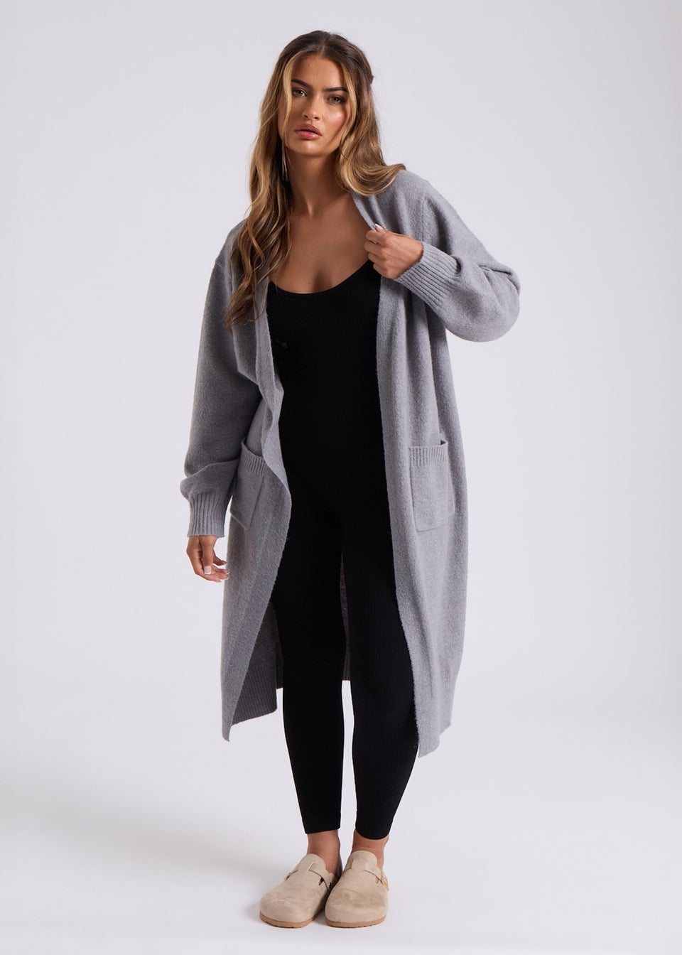 Urban Bliss Grey Longline Cardigan