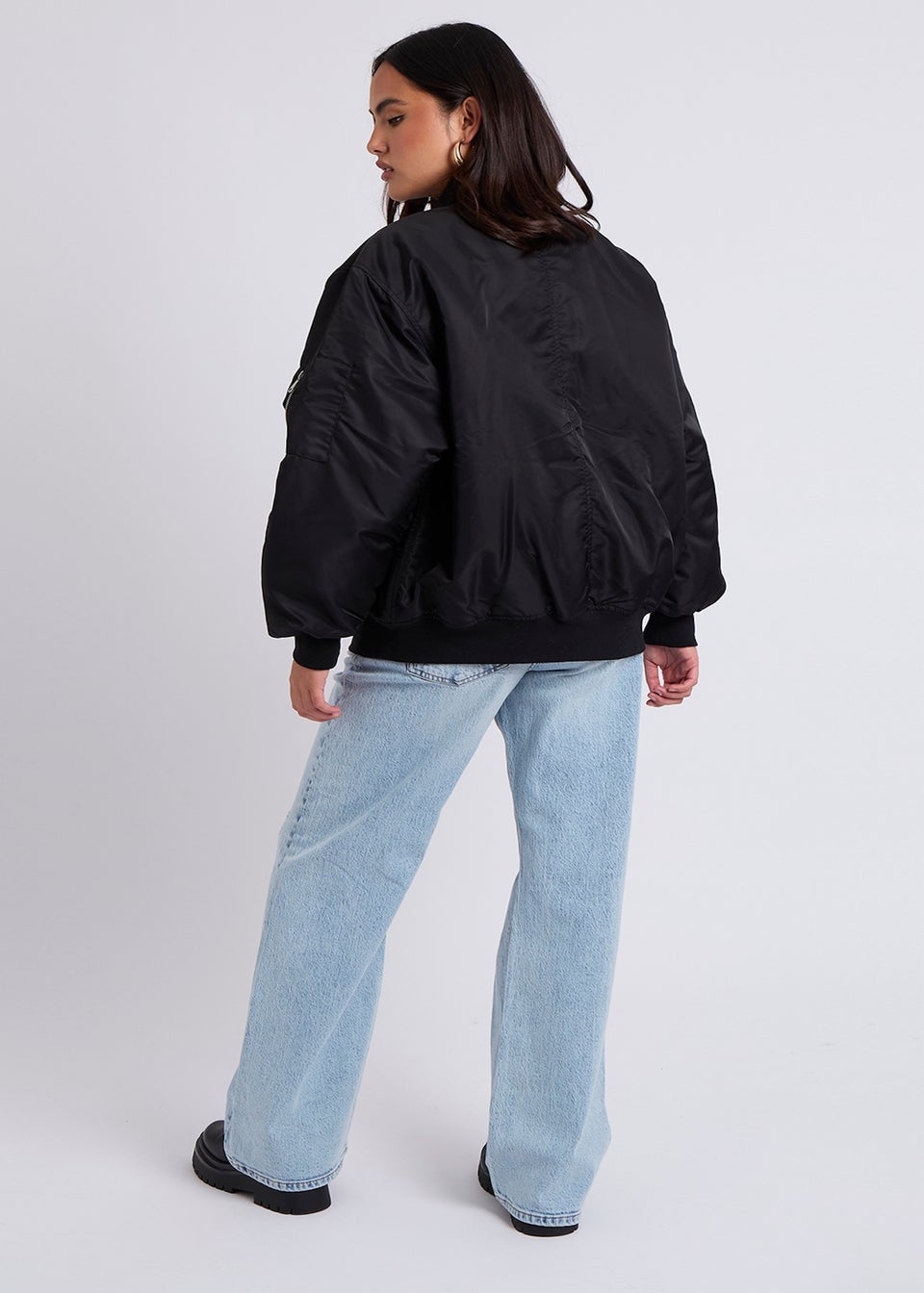 Urban Bliss Black Oversized Bomber