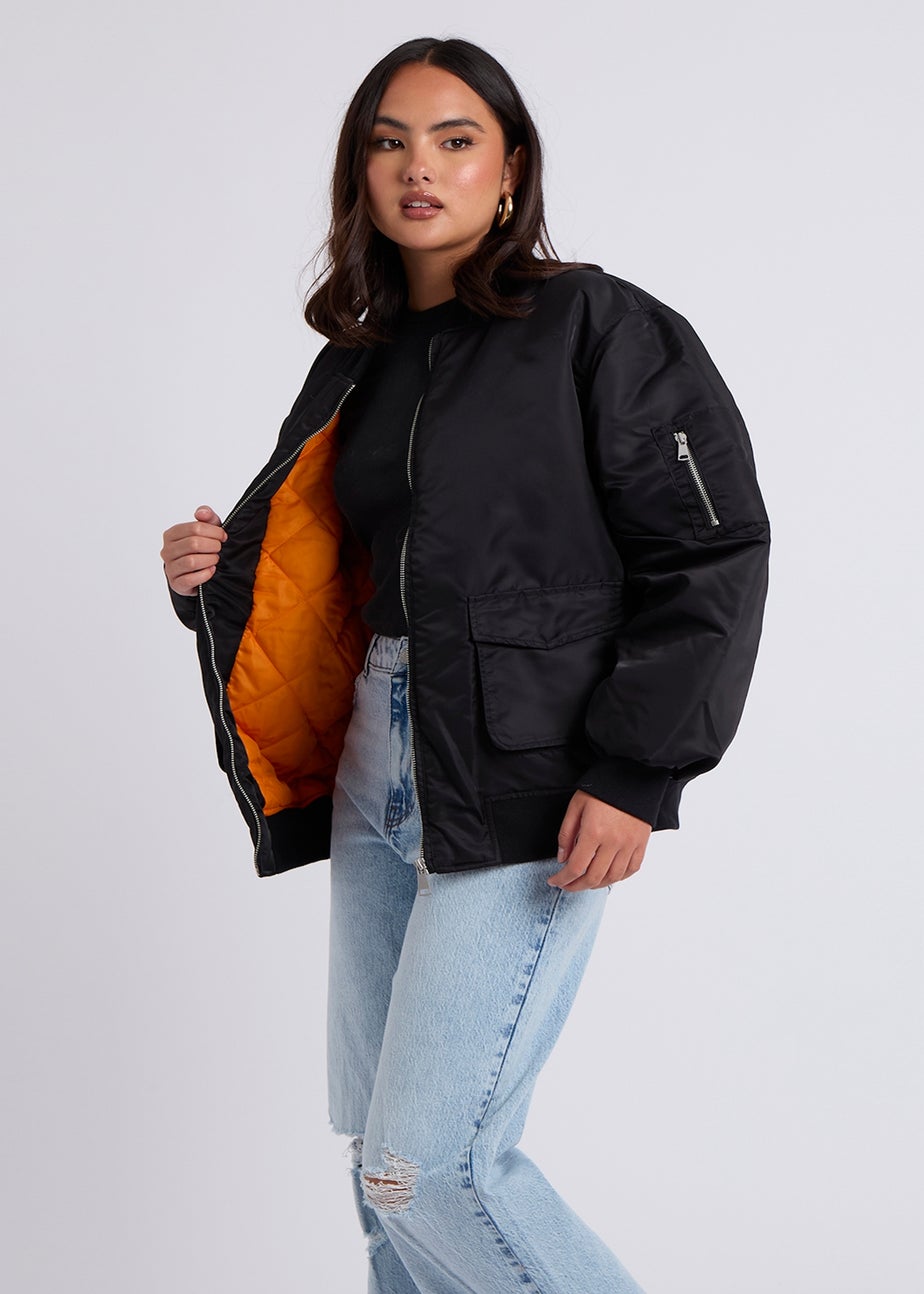 Urban Bliss Black Oversized Bomber