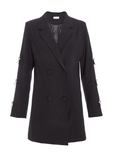 Quiz Black Bow Detail Blazer Dress