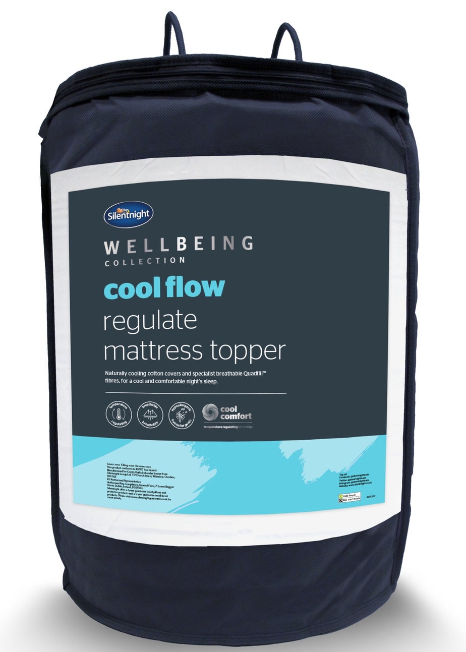 Silentnight White Cool Flow Mattress Topper
