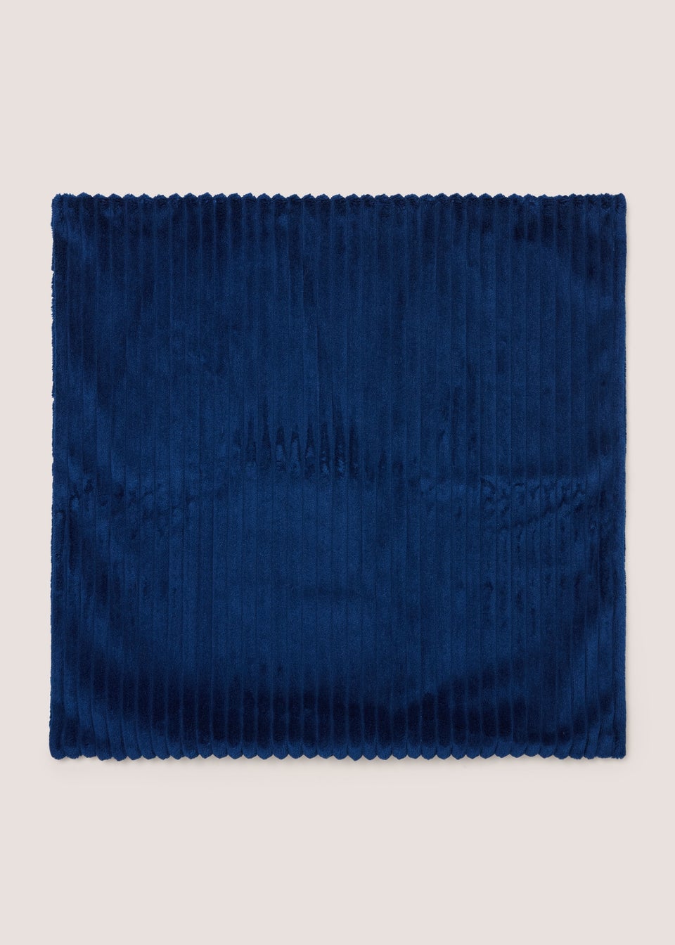 Navy Ribbed Cushion Cover