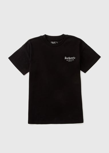 Boys Black Authentic T-Shirt (7-15yrs)
