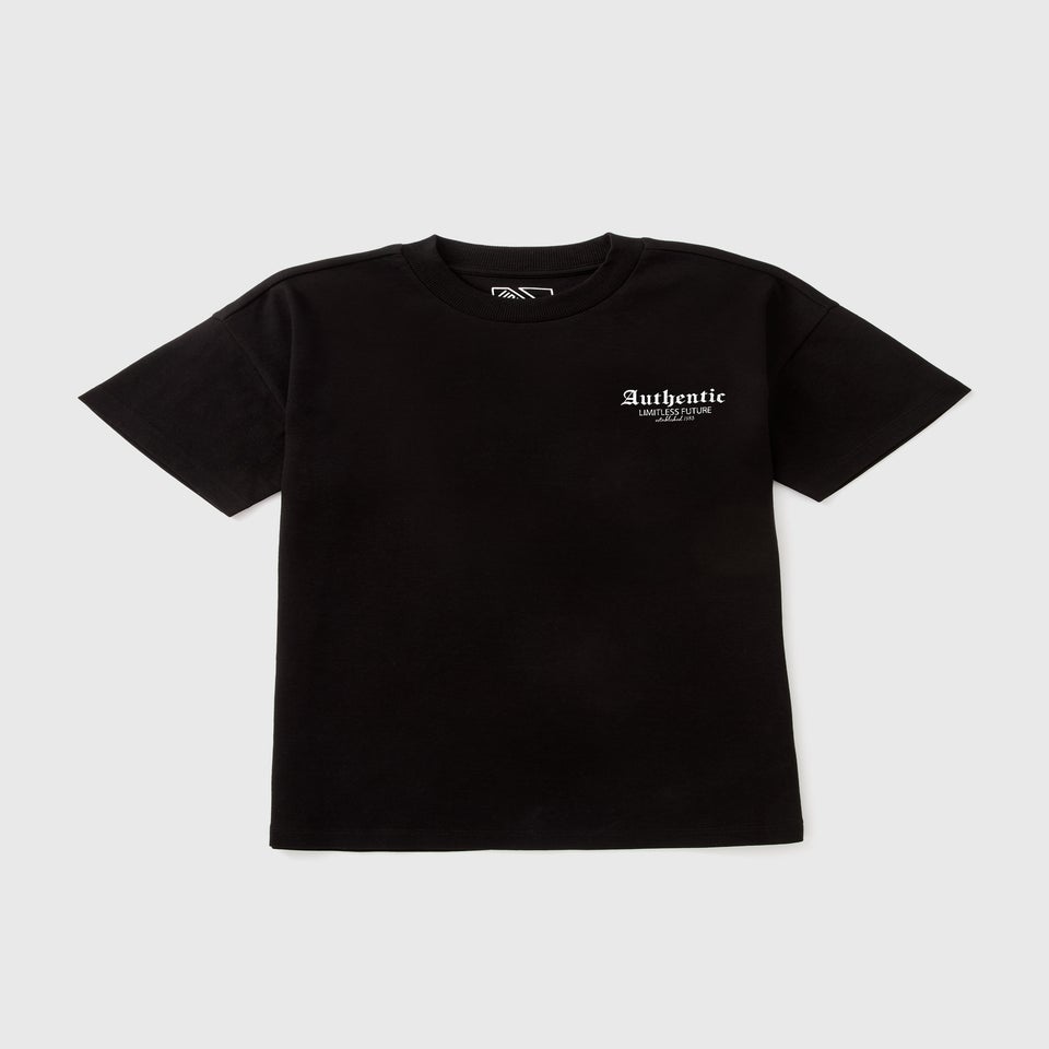 Boys Black Authentic T-Shirt (7-15yrs)