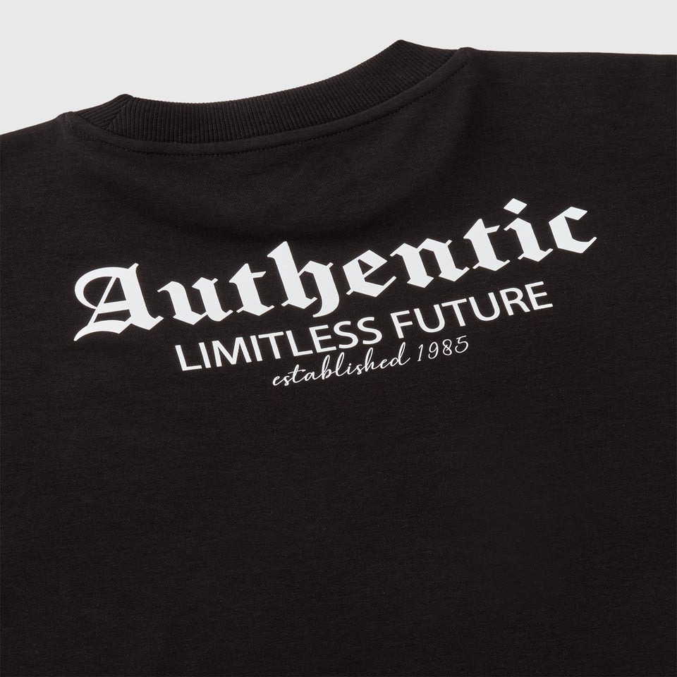 Boys Black Authentic T-Shirt (7-15yrs)