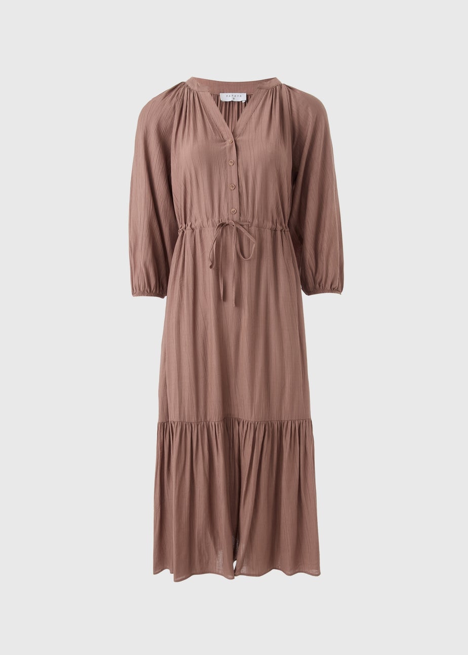 Stone Raglan Midi Shirt Dress