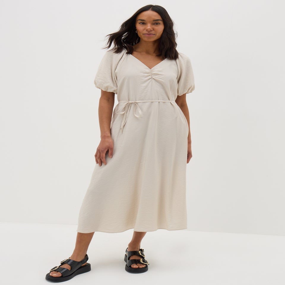 Papaya Petite Stone Tie Midi Dress