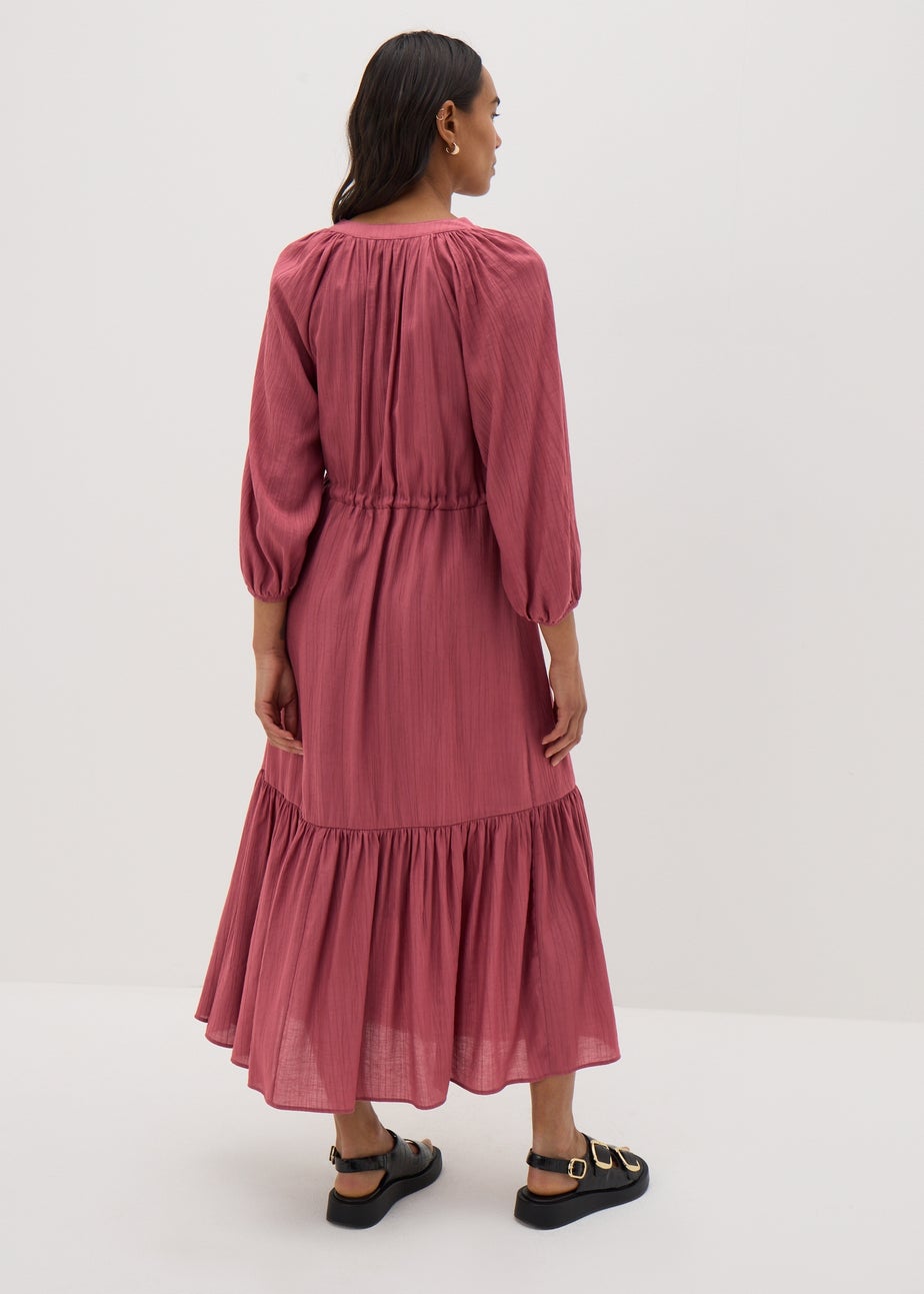 Papaya Petite Pink Raglan Shirt Midi Dress