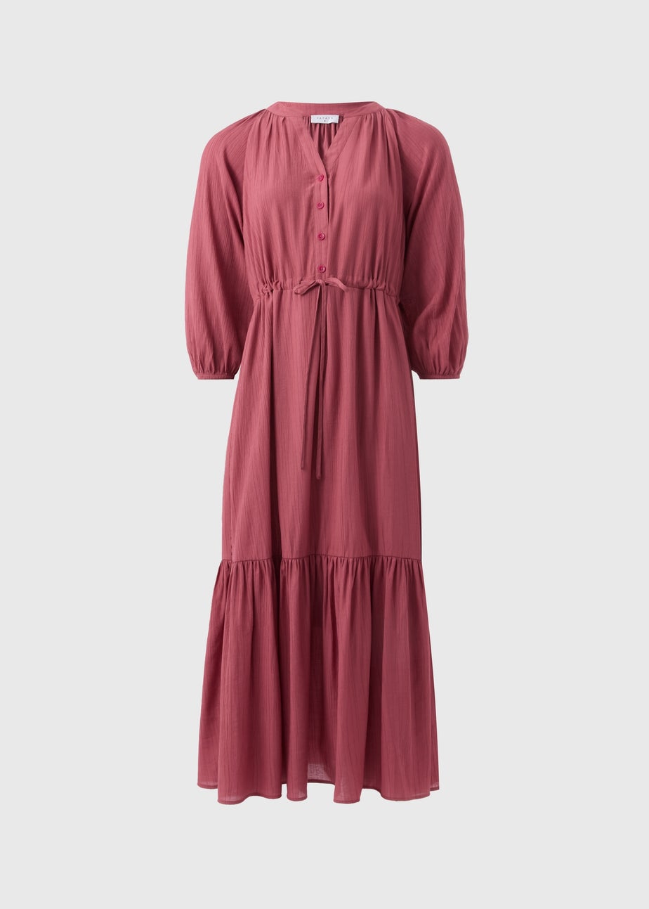 Papaya Petite Pink Raglan Shirt Midi Dress