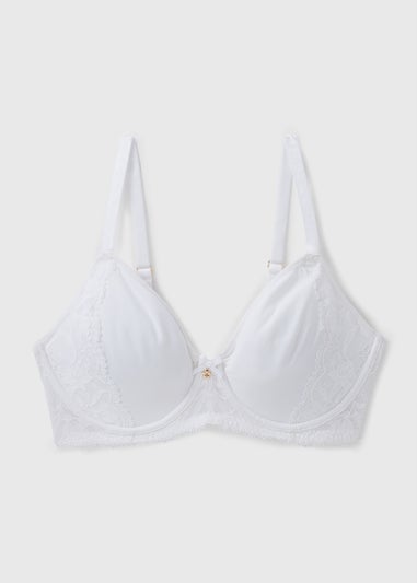 DD+ White Lace Minimise Bra