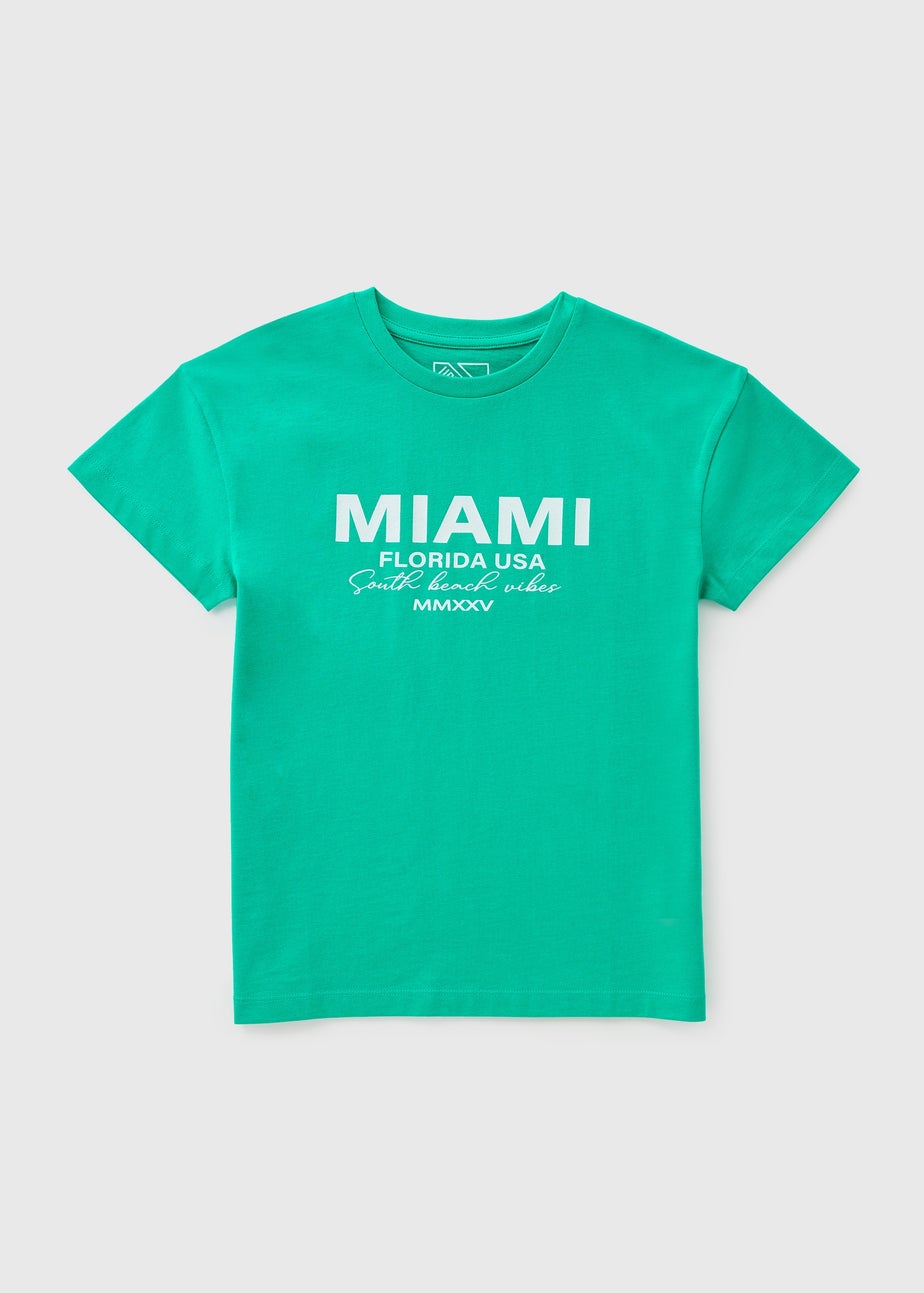 Boys Green Miami T-Shirt (7-15yrs)