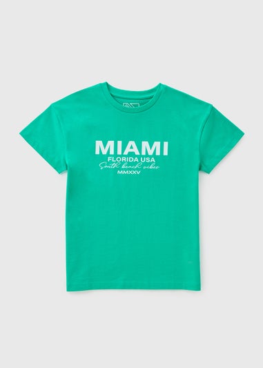 Boys Green Miami T-Shirt (7-15yrs)