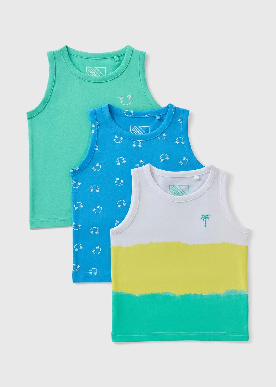 Boys 3 Pack Ombre Vests (1-7yrs)