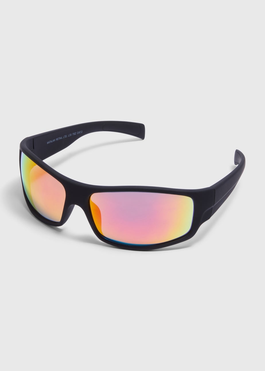 Black Wrap Sports Sunglasses