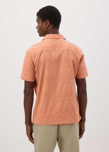 Peach Jacquard Shirt