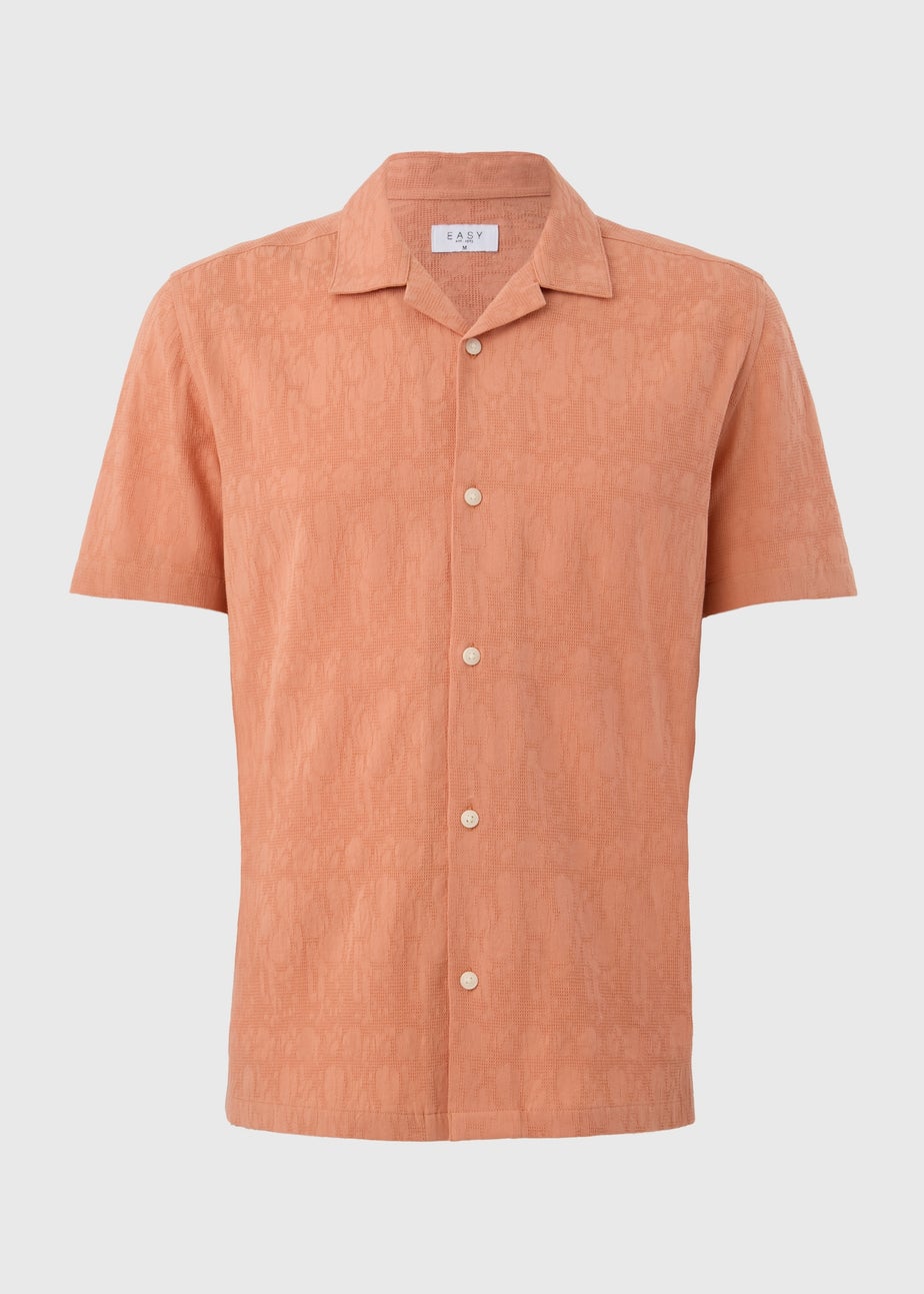 Peach Jacquard Shirt