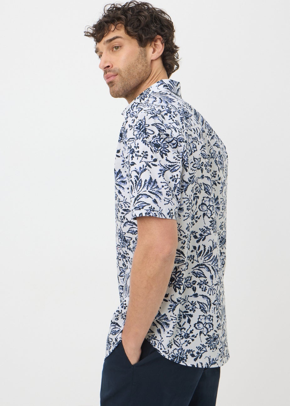 Navy Floral Vine Shirt